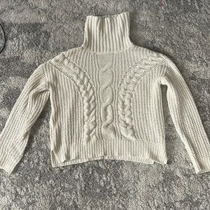 Moral Fiber cable knit turtle neck sweater, Size medium